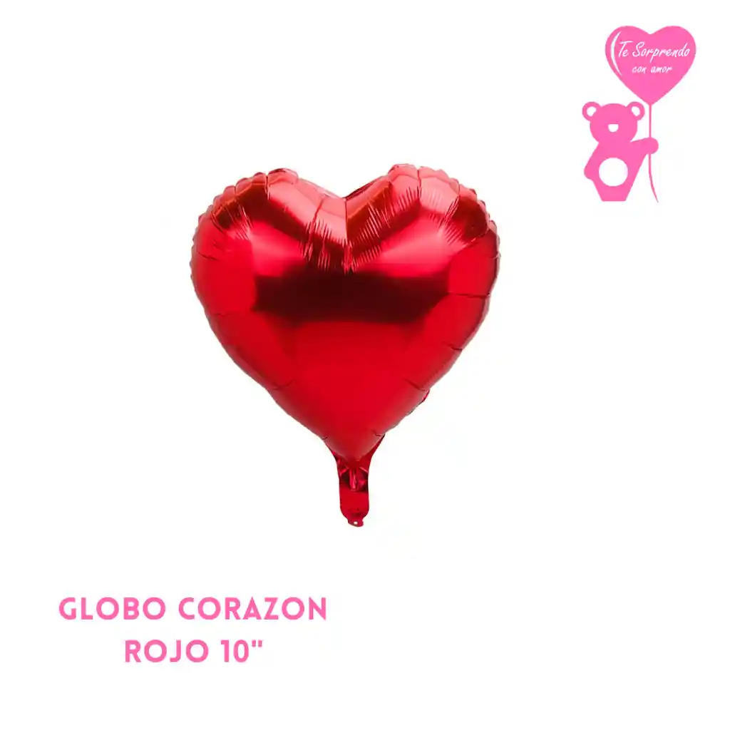 Globo Corazon Rojo 10"