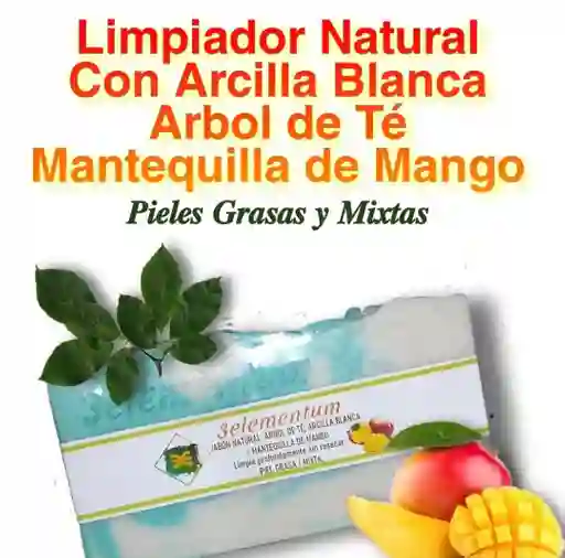 Jabón Árbol De Té, Arcilla Blanca Y Mantequilla De Mango
