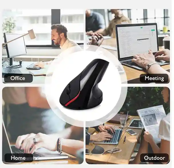 Mouse Óptico Vertical Ergonómico Inalámbrico Weibo