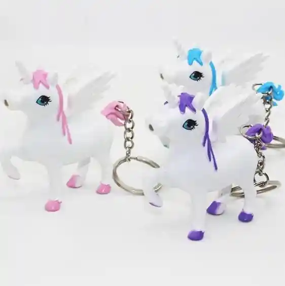 Llavero Unicornio Con Luz Y Sonido Decoración Colgante Para Niños