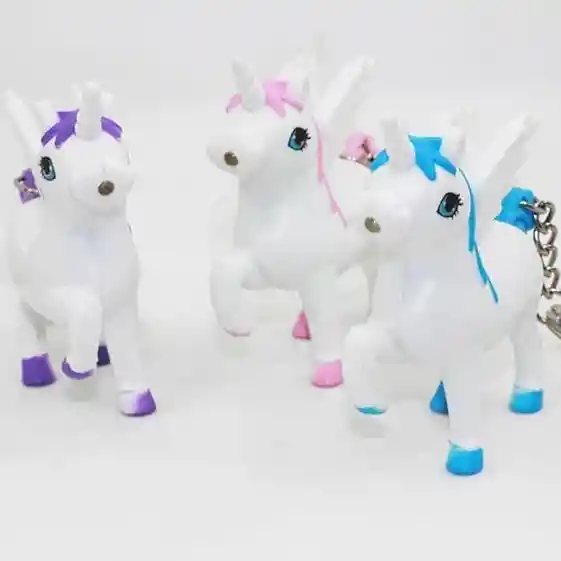 Llavero Unicornio Con Luz Y Sonido Decoración Colgante Para Niños