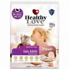 Alimento Humedo Healthy Love Gatos Adulto Sabor Pavo X 100g