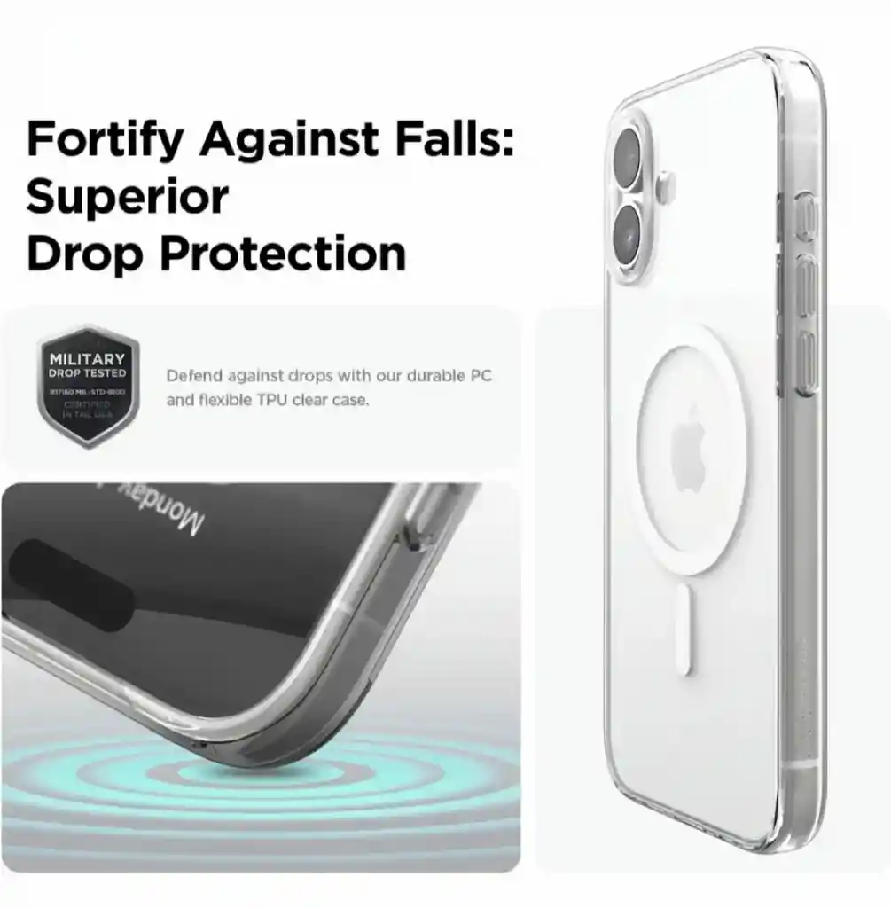 Estuche Iphone 16 Magnetic Trasparente