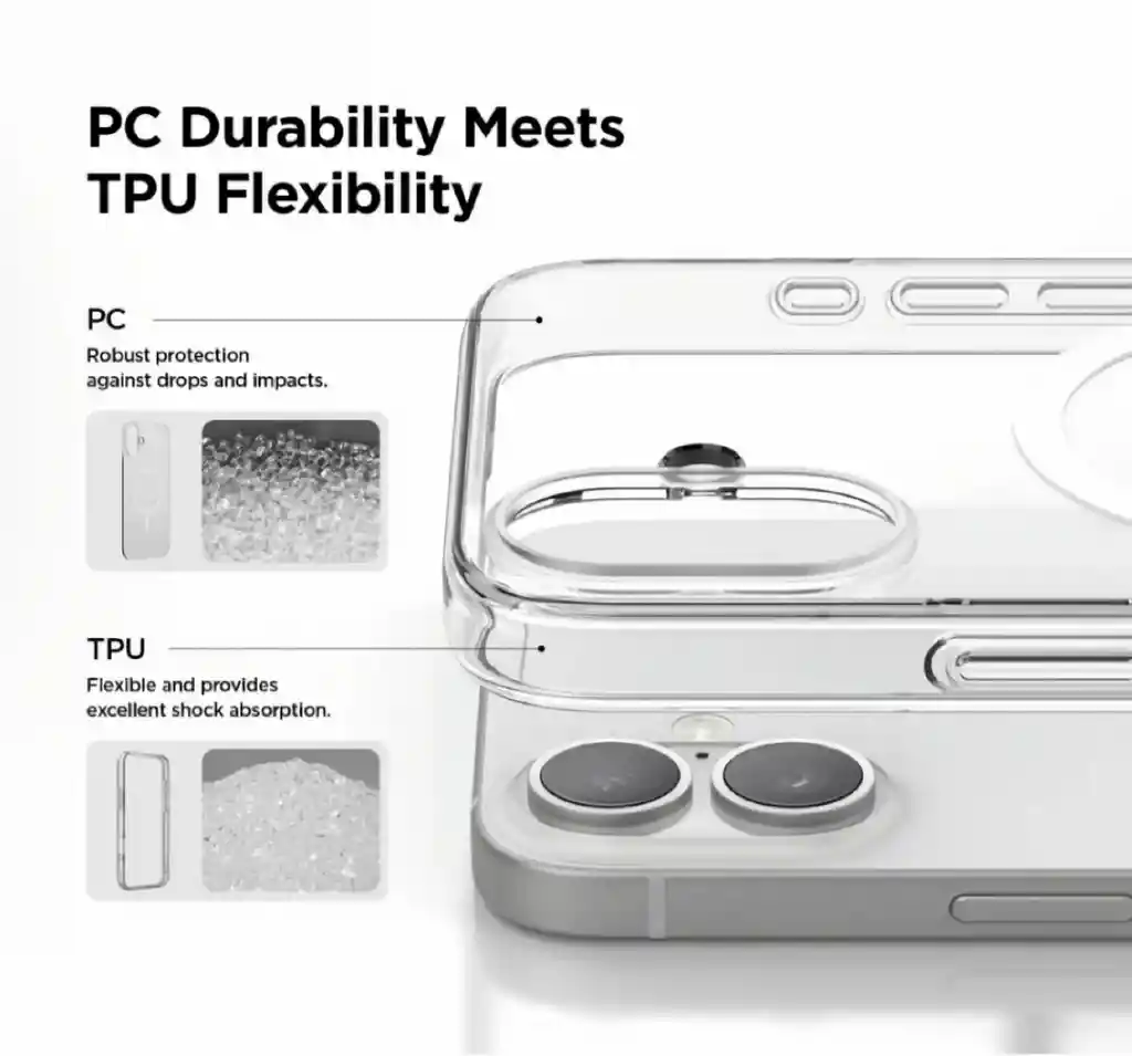 Estuche Iphone 16 Magnetic Trasparente