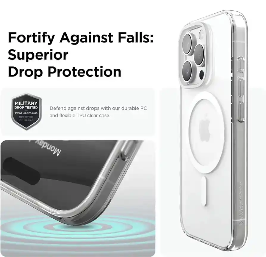 Estuche Iphone 16 Pro Magsafe Trasparente