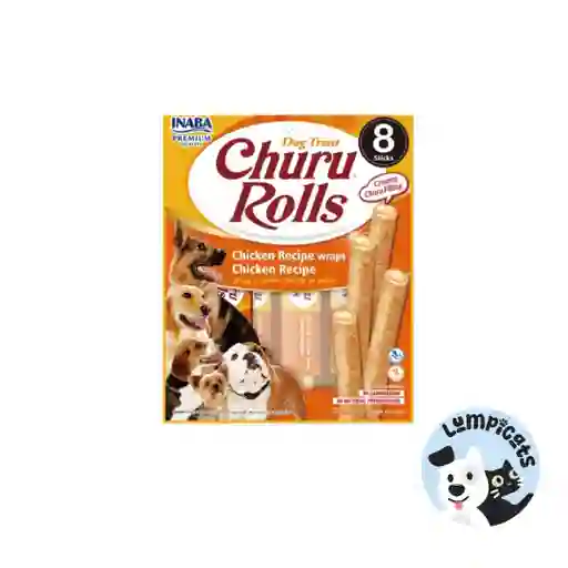 Inaba Dog Snack Churu - Rolls 8p Chicken 96 Gr Ccomida Para Perro