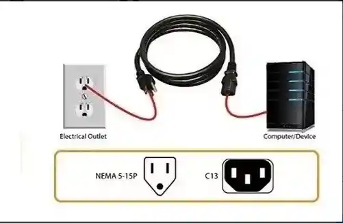 Cable De Corriente O Poder Pc O Monitor Y Otros 1.2mts