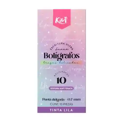 Bolígrafo Retráctil Kiut Lila (morado) X10