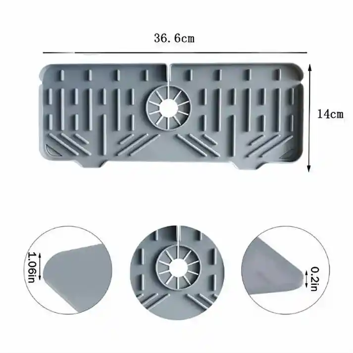 Escurridor Alfombrilla Absorbente De Silicona Para Grifo De Lavaplatos