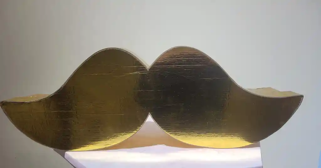 Caja Dorada Bigote Para Hombre