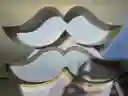 Caja Dorada Bigote Para Hombre