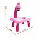 Mesa De Dibujo Para Niños Con Proyector Tablero De Juguete Rosa