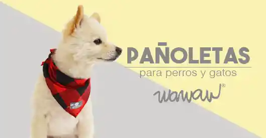 Pañoleta S Café Animales Blancos