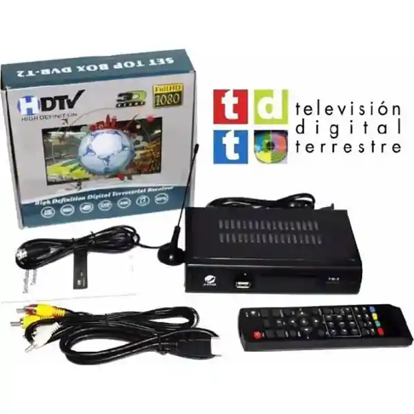 Decodificador Tdt Hdtv Dvb Full Hd + Control + Antena