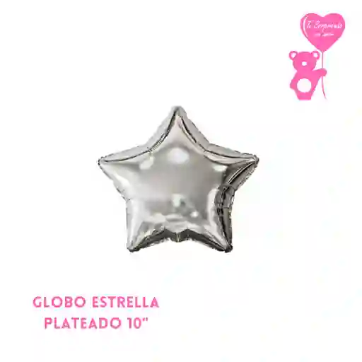 Globo Estrella Plateado 10"