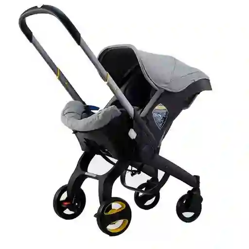 Coche Portabebés Multifuncional Plegable Con Bolso Pañalera Gris