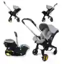 Coche Portabebés Multifuncional Plegable Con Bolso Pañalera Gris