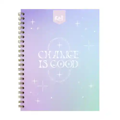 Cuaderno Kiut Argollado 80 Hojas - Pasta Dura Con Rayas (motivos Surtidos)