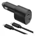 Cargador Para Carro Samsung Original 45w (doble Puerto) Usb- 15w Y Tipo C 45w
