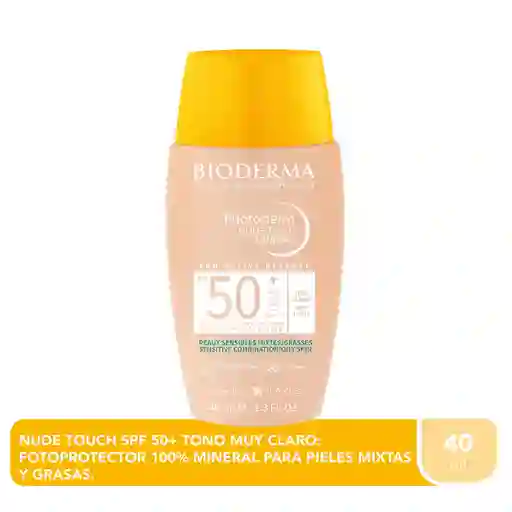 Protector Solar Bioderma Photoderm Nude Touch Natural Spf50+