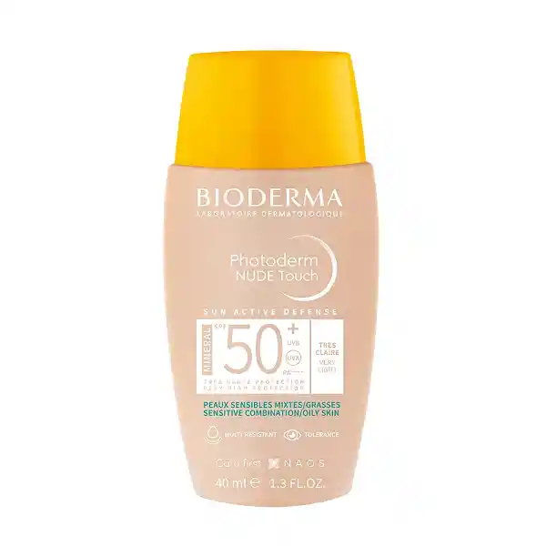 Protector Solar Bioderma Photoderm Nude Touch Natural Spf50+