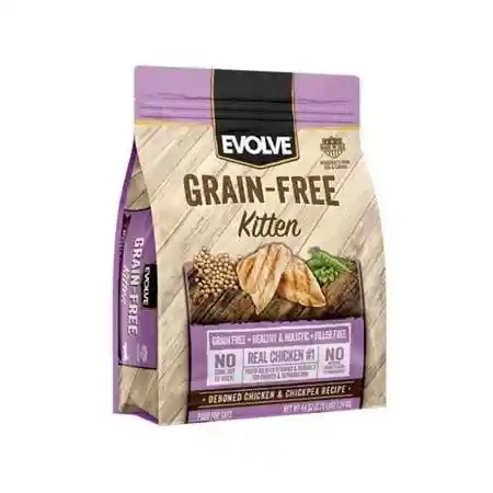 Evolve Kitten Chicken Grainfree X 1.24kg: Alimento Seco Para Gatitos Con Pollo Real