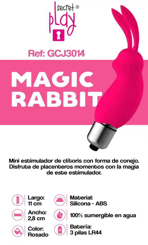 Bala Mini Vibrador Magic Rabbit