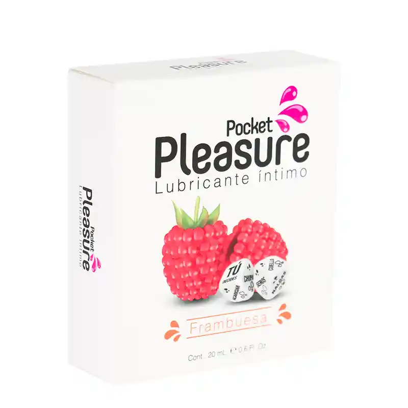 Lub Íntimo Con Dados Pocket Pleasure Sabor A Frambuesa 20ml