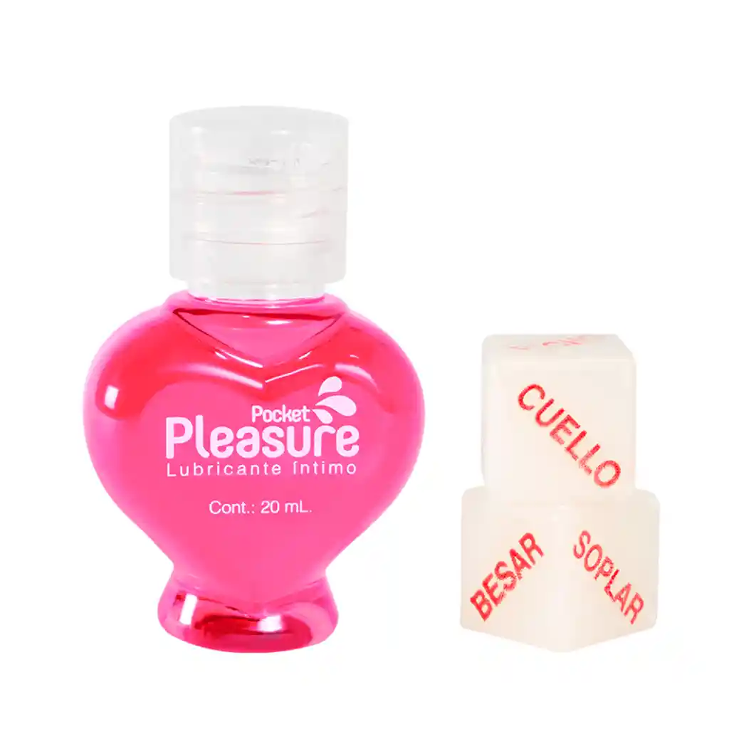 Lub Íntimo Con Dados Pocket Pleasure Sabor A Cereza 20ml