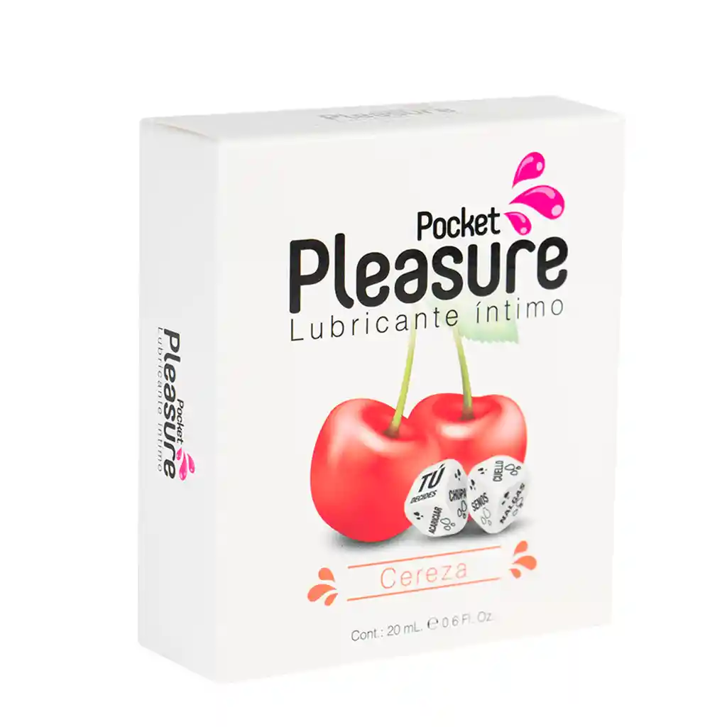 Lub Íntimo Con Dados Pocket Pleasure Sabor A Cereza 20ml