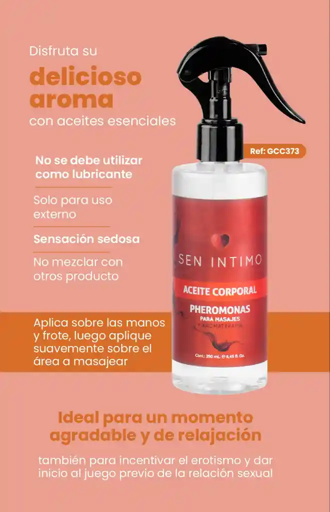 Aceite Corporal Con Pheromonas Sen Intimo 250ml