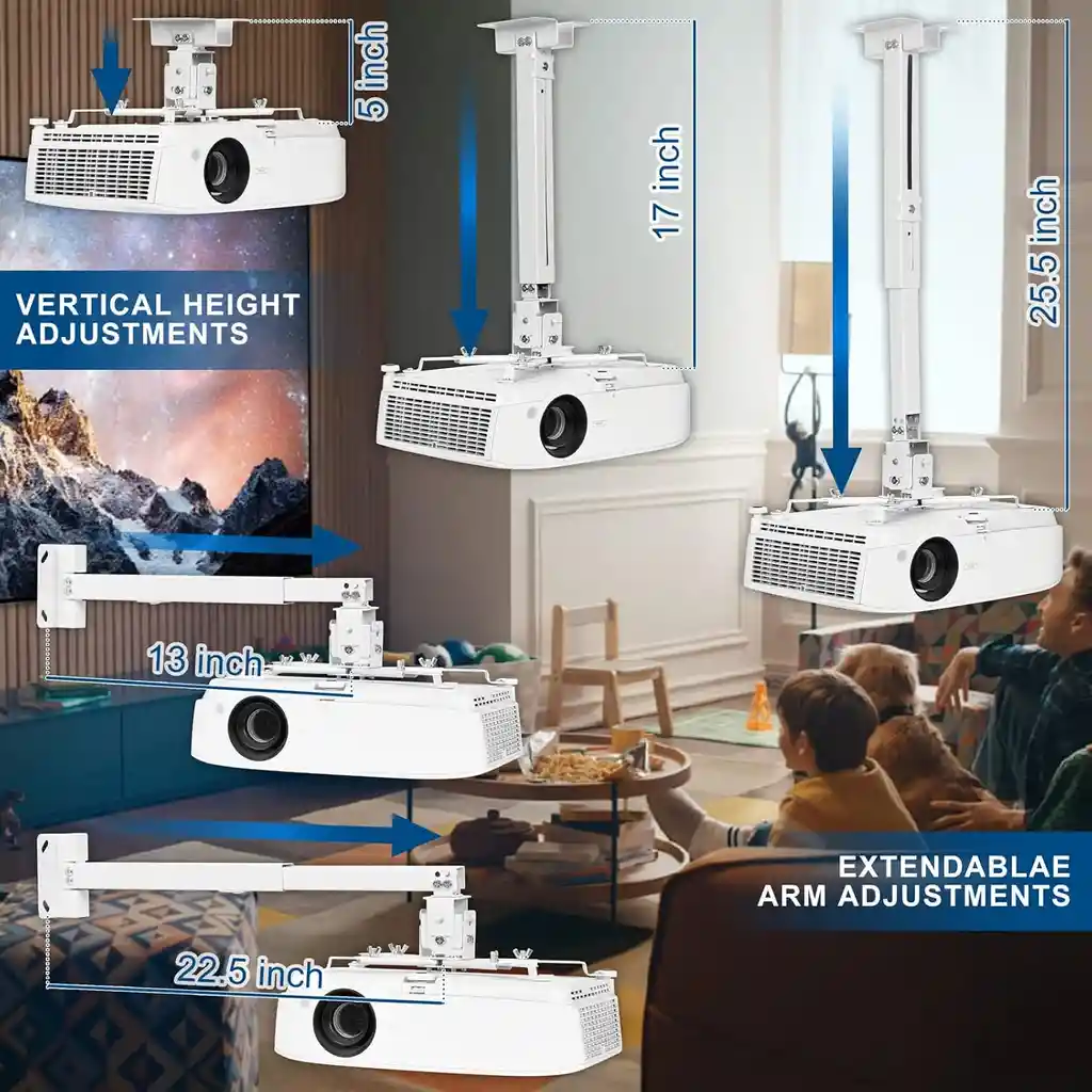 Soporte De Proyector Brazo Extensible / Soporte Para Proyector Para Pared Y Techo