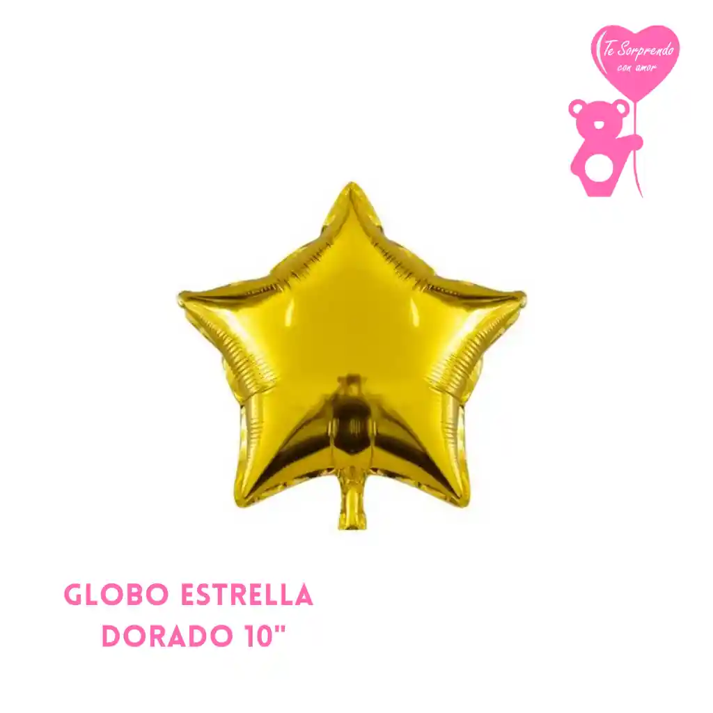 Globo Estrella Dorado 10"