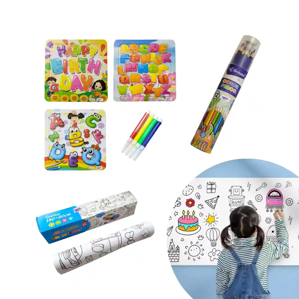 Kit Creativo Para Niños Colorea Y Arma X 8 Piezas