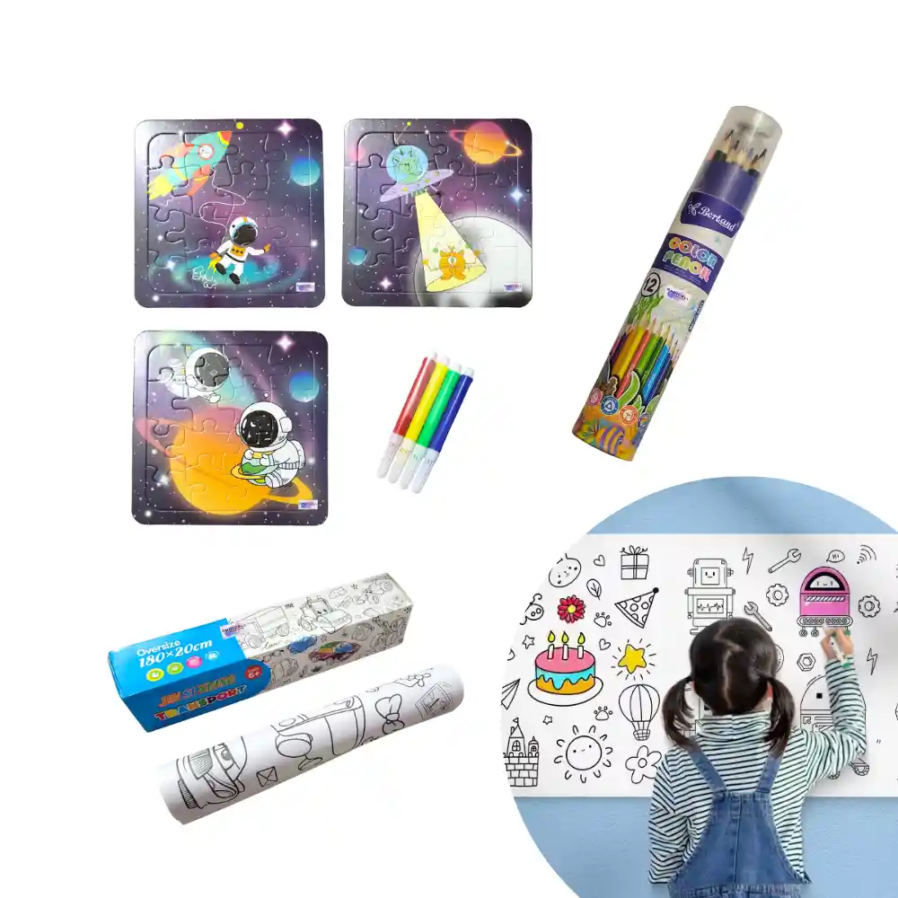 Kit Creativo Para Niños Colorea Y Arma X 8 Piezas