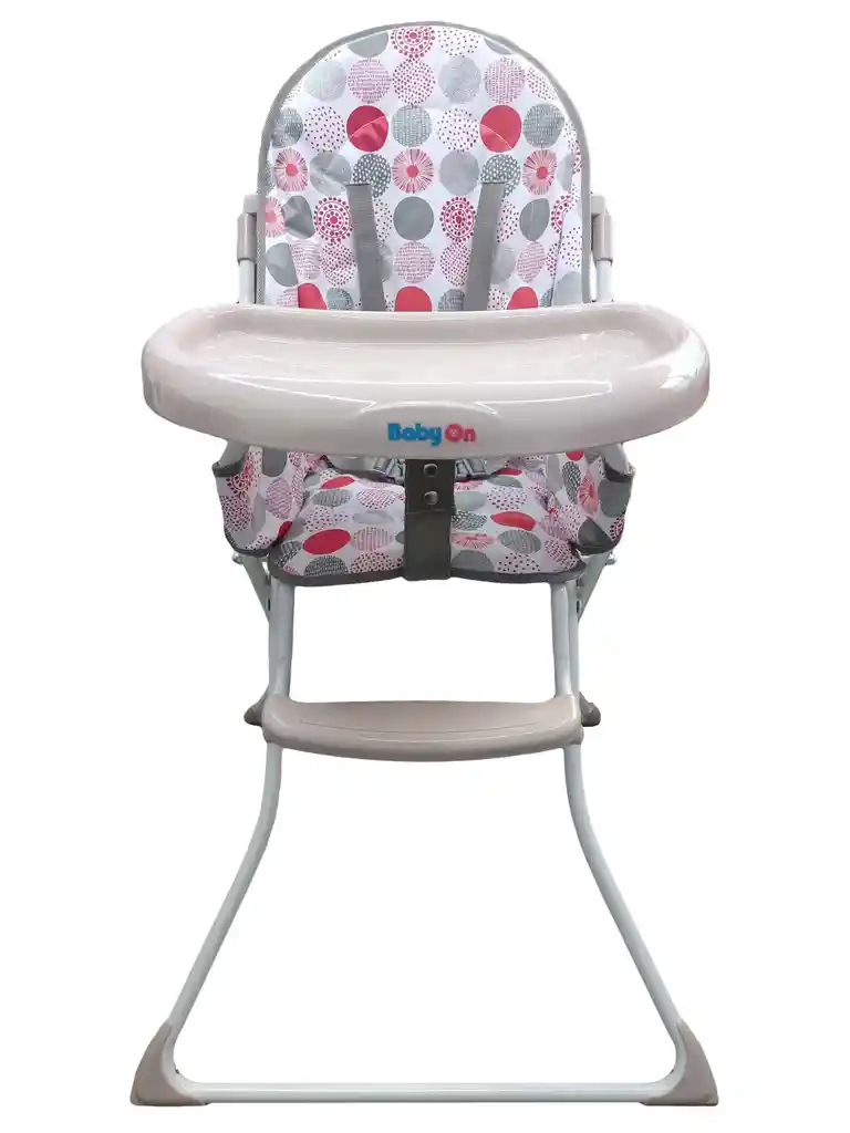 Silla Comedor Alimentación Bebe Niño Plegable Con Cinturón Rosa