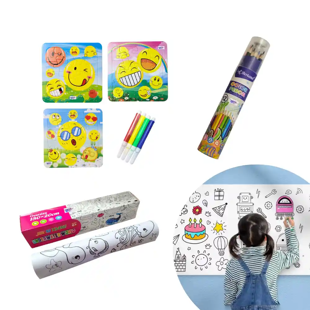 Kit Creativo Para Niños Colorea Y Arma X 8 Piezas