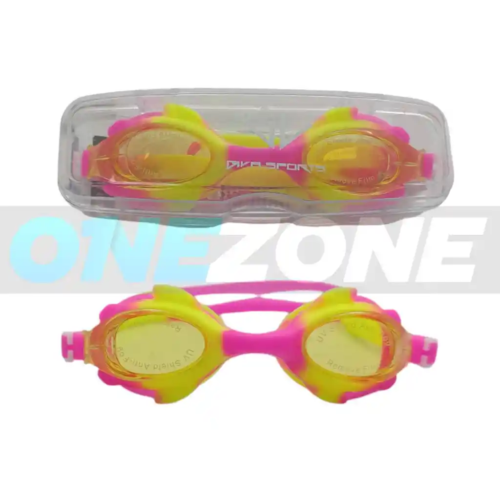 Gafas De Natación Juvenil Gvs-zs5806 Uv, Antifog, Tapa Oídos/ Fucsia-neón