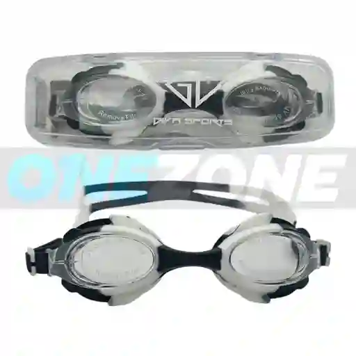 Gafas De Natación Juvenil Gvs-zs5806 Uv, Antifog, Tapa Oídos/ Negro-blanco