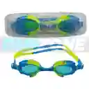 Gafas De Natación Juvenil Gvs-zs5806 Uv, Antifog, Tapa Oídos/ Neón-azul