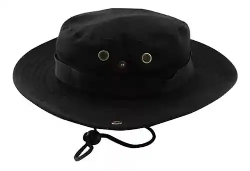 Sombrero/pava Pesquero De Camping Color Negro