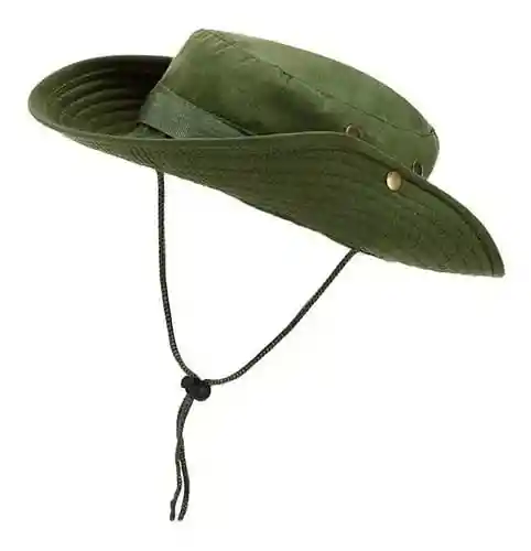 Pava Safari Pesca Sombrero Militar Camping Unisex Gorro Sol Verde Militar