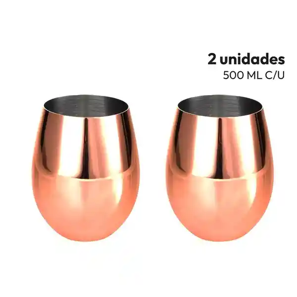 Mug Vasos Cobre Set 2 Cantina Moscow Mule Coctel Inoxidable