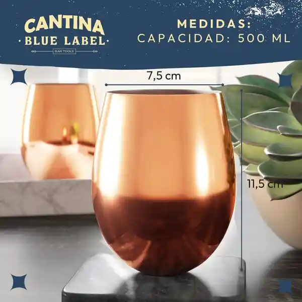 Mug Vasos Cobre Set 2 Cantina Moscow Mule Coctel Inoxidable