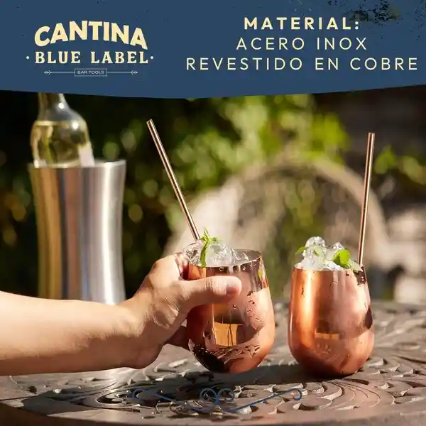 Mug Vasos Cobre Set 2 Cantina Moscow Mule Coctel Inoxidable