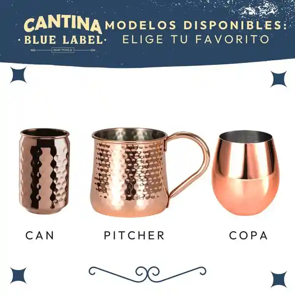 Mug Vasos Cobre Set 2 Cantina Moscow Mule Coctel Inoxidable