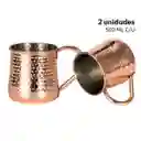 Mug Vasos Cobre Set 2 Cantina Moscow Mule Coctel Inoxidable