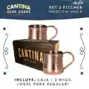 Mug Vasos Cobre Set 2 Cantina Moscow Mule Coctel Inoxidable