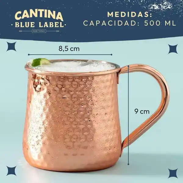 Mug Vasos Cobre Set 2 Cantina Moscow Mule Coctel Inoxidable