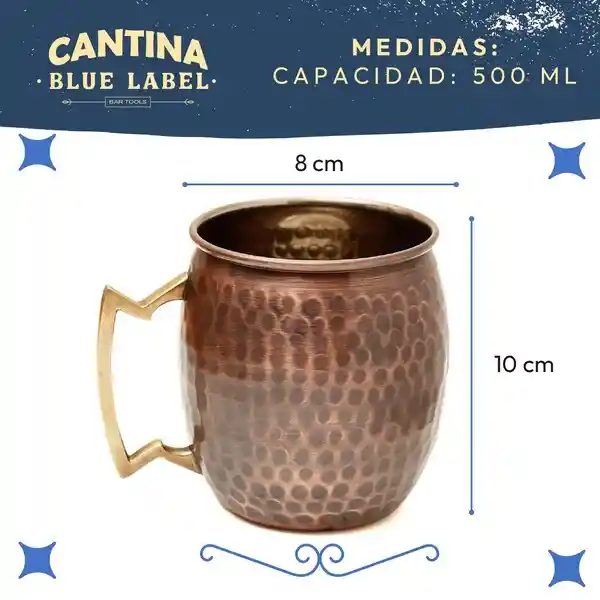 Vasos Cobre Moscow Mule Vintage Set De 2 Mugs Casatua 500ml